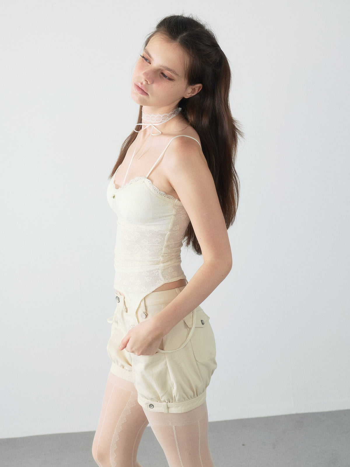 Berry Curve Lace Camisole Top