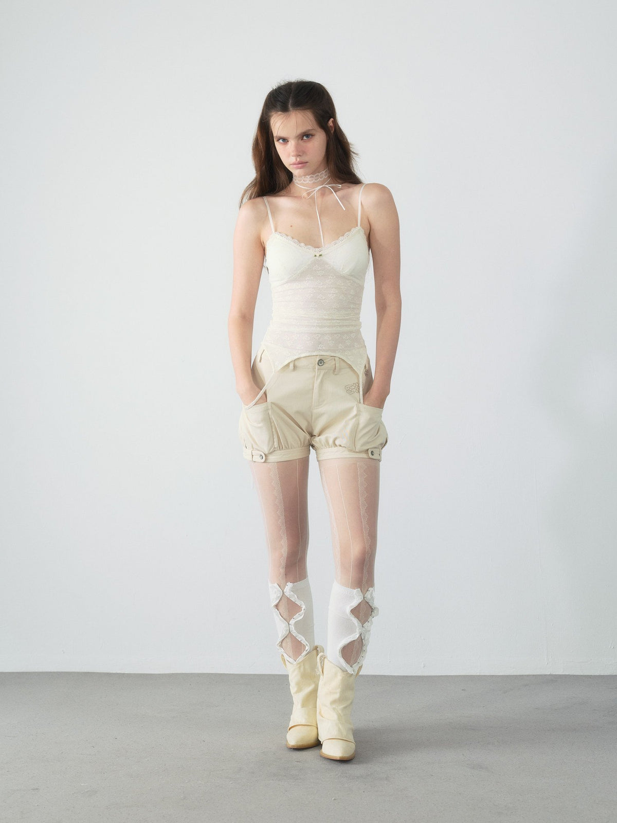Berry Curve Lace Camisole Top