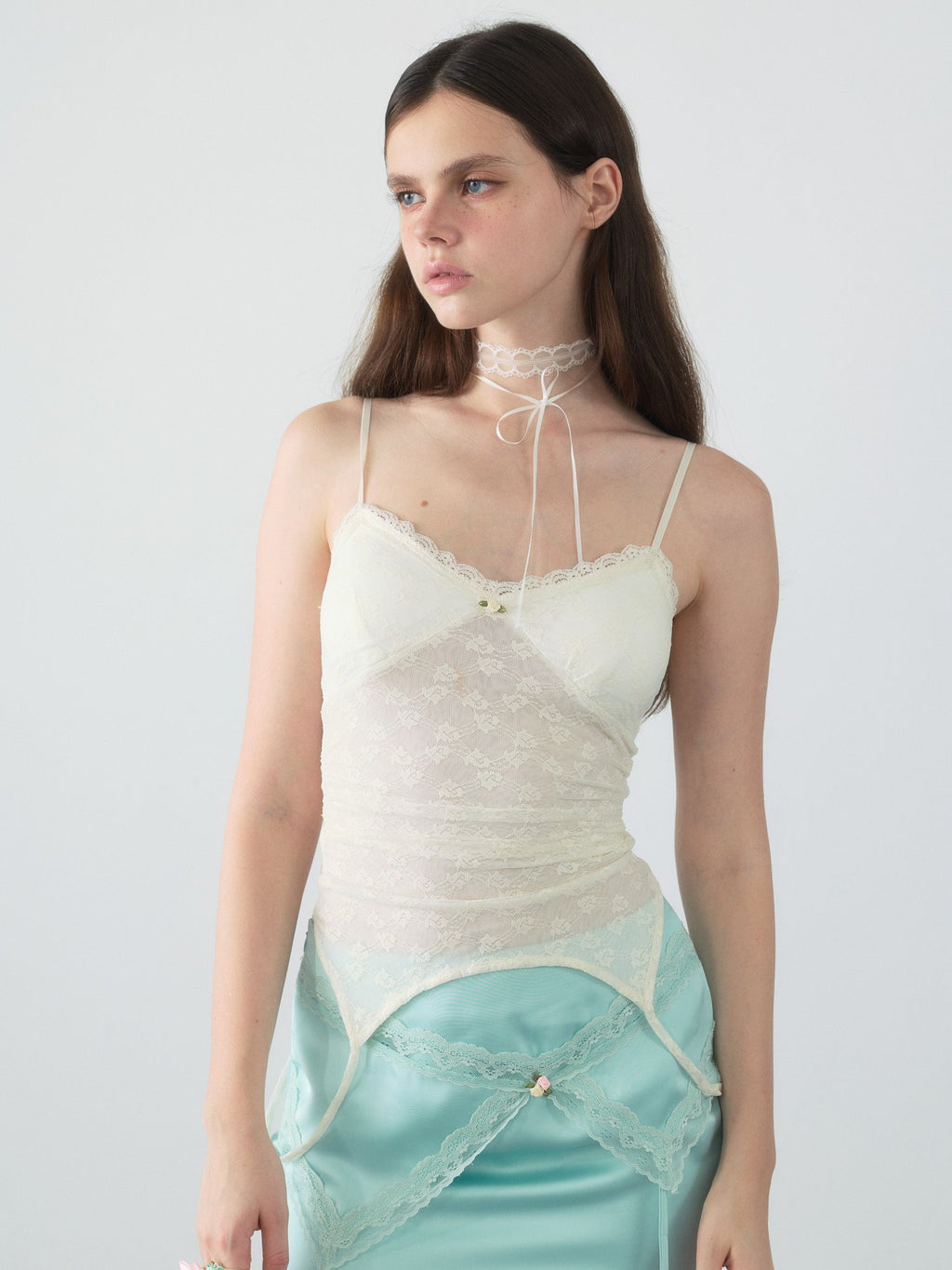 Berry Curve Lace Camisole Top