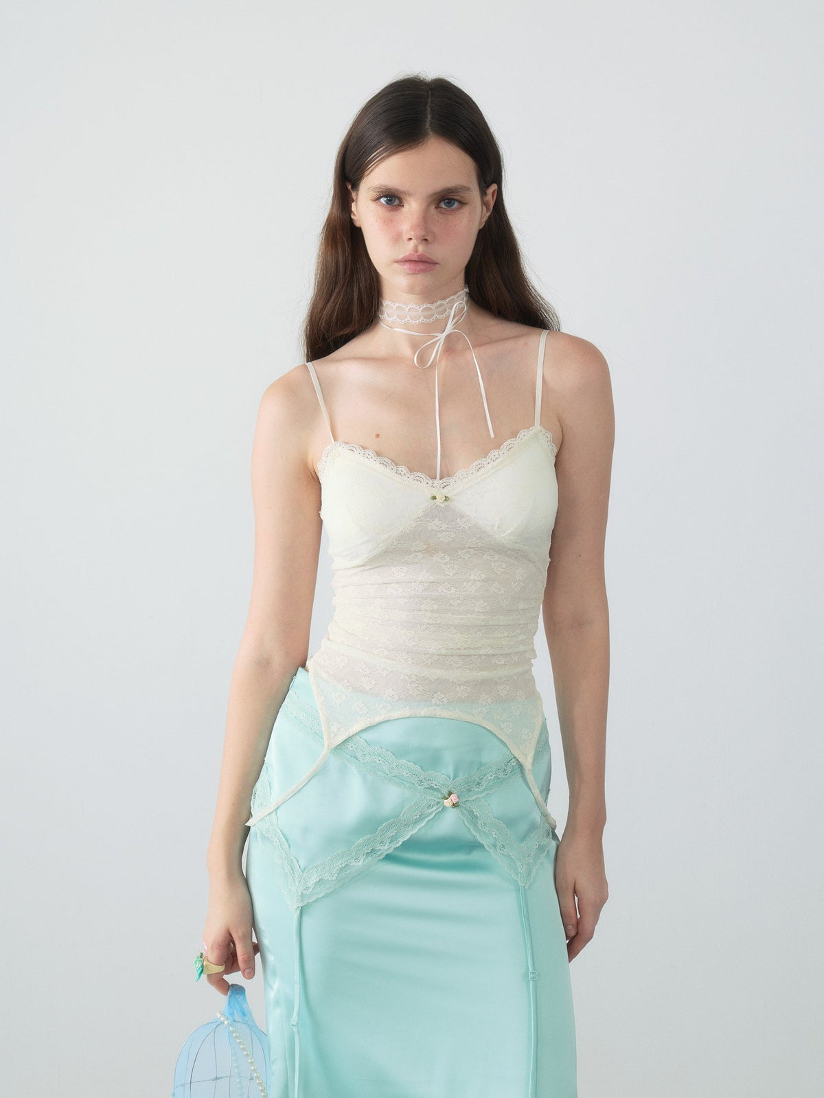 Berry Curve Lace Camisole Top