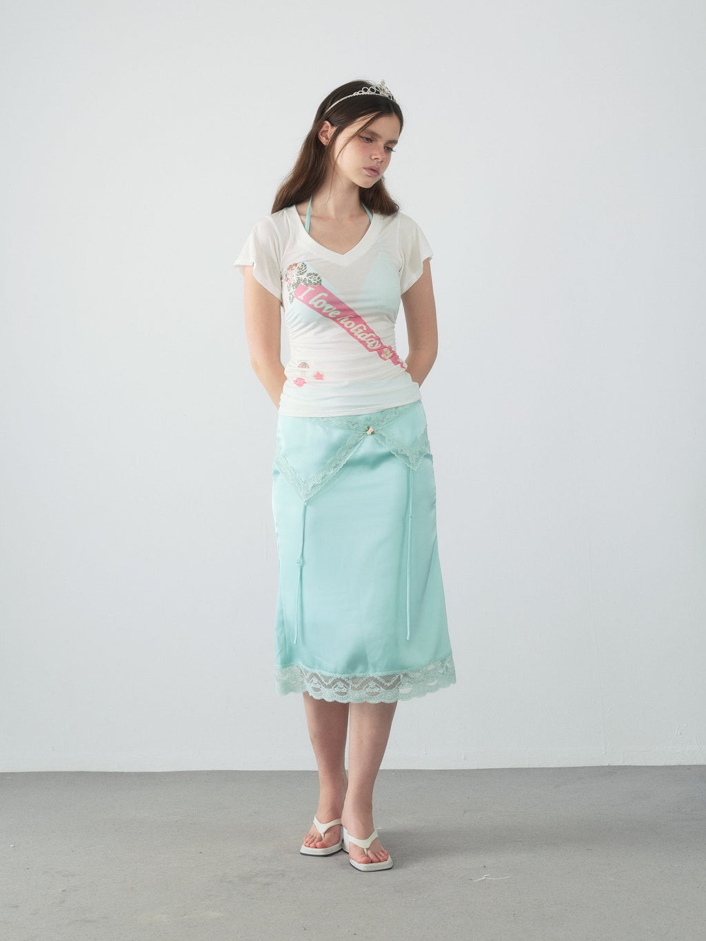 Spiral Ribbon Shirring Top