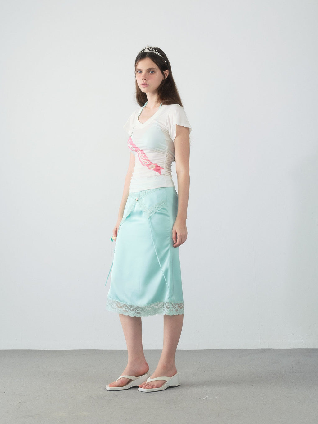 Spiral Ribbon Shirring Top