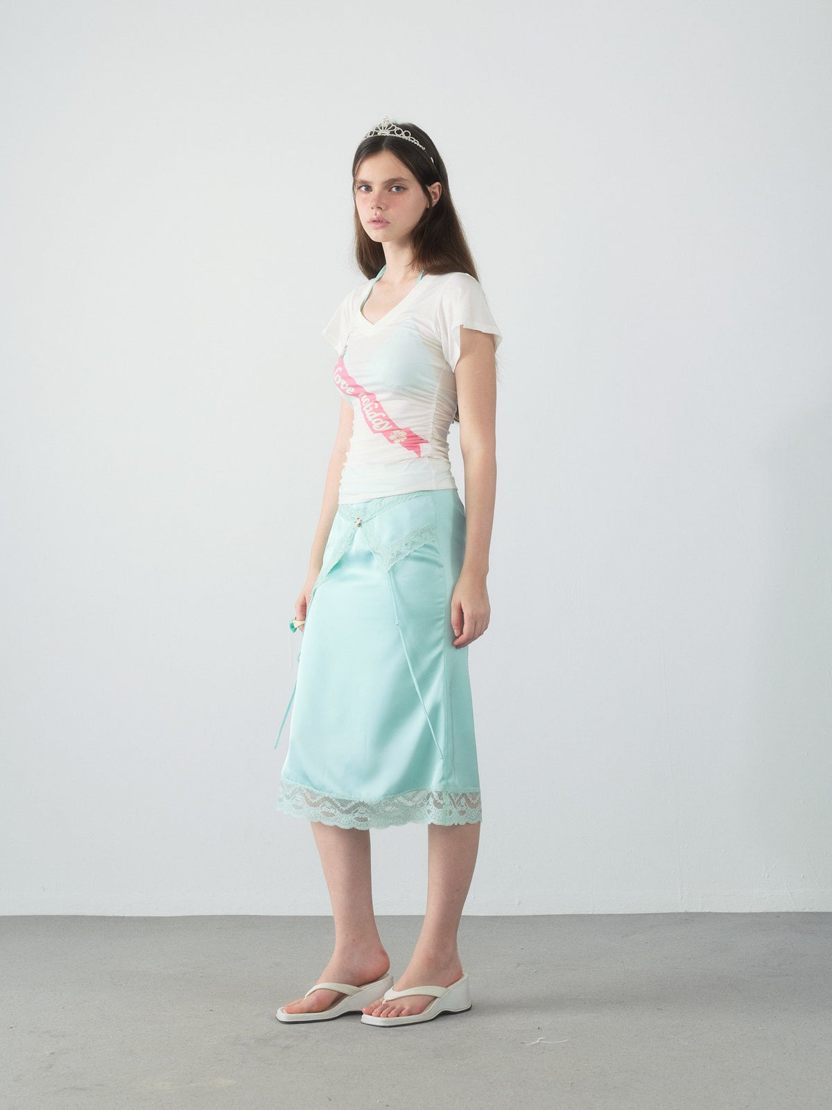Spiral Ribbon Shirring Top