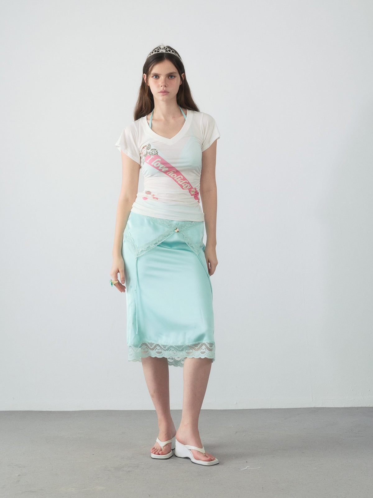 Spiral Ribbon Shirring Top