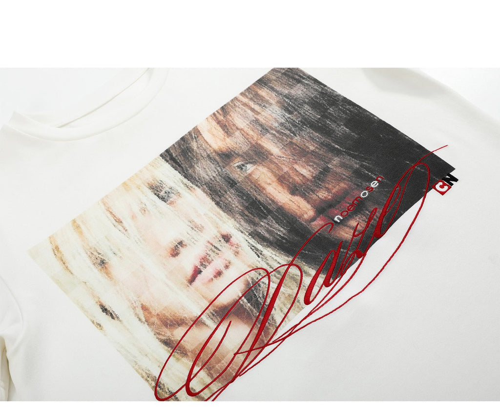 Paranoia Portrait Embroidered Top