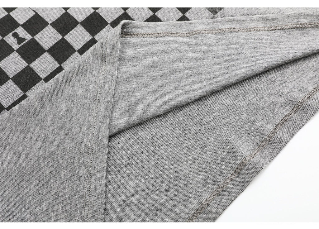 Checkerboard Portrait Print Relaxed Top