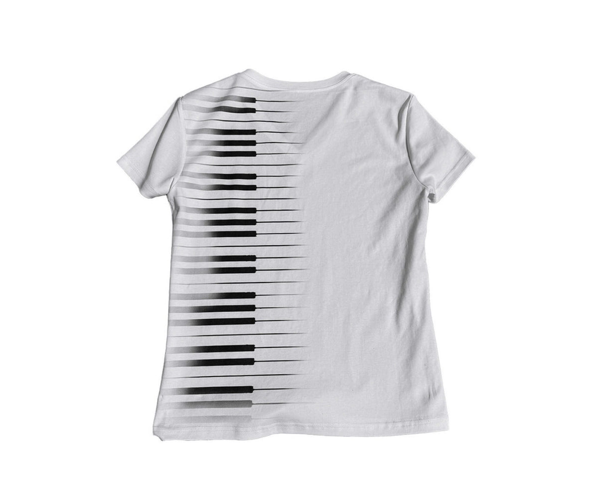 Music Key Print V-Neck Top (2color)
