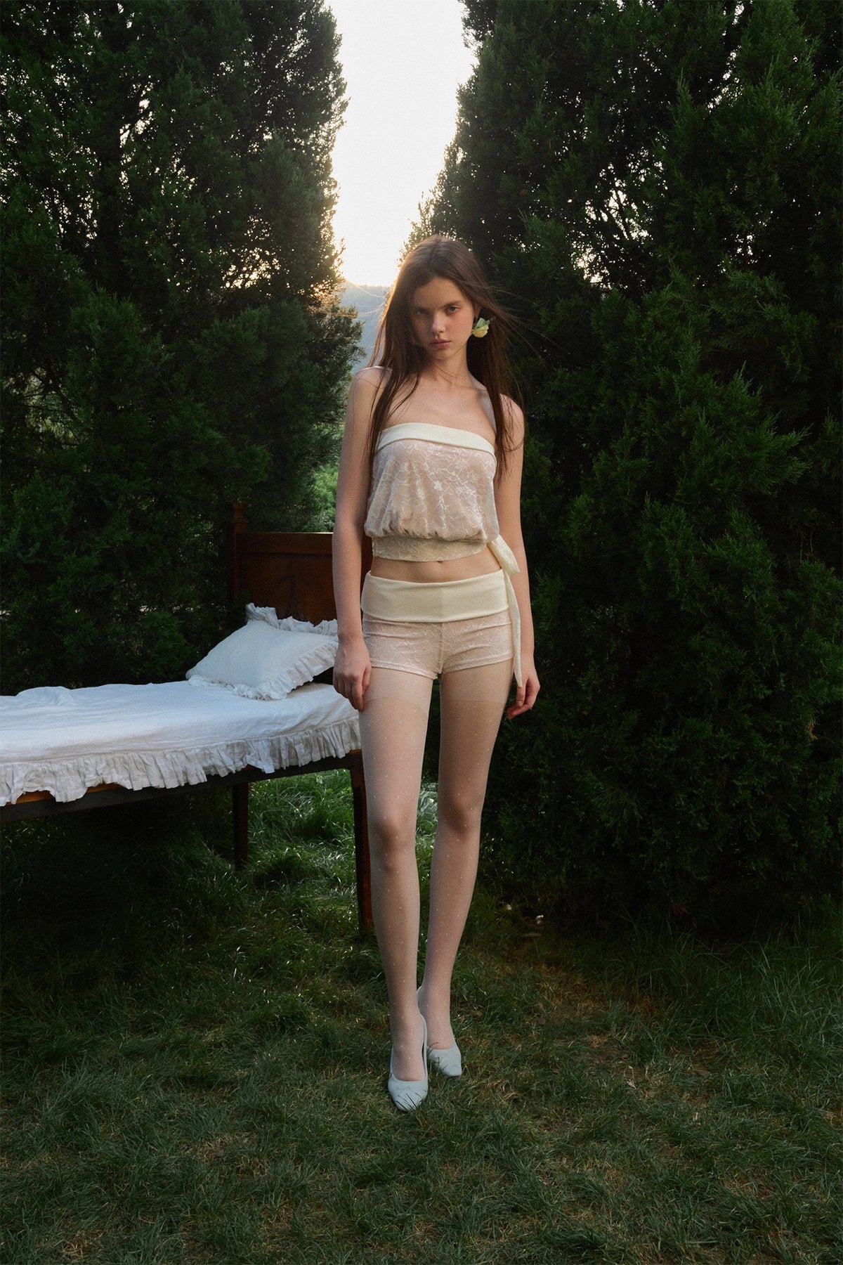 Cinnamon Lace Bandeau Swimwear