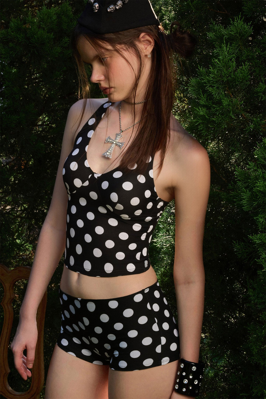 Dot Contour Tankini Set