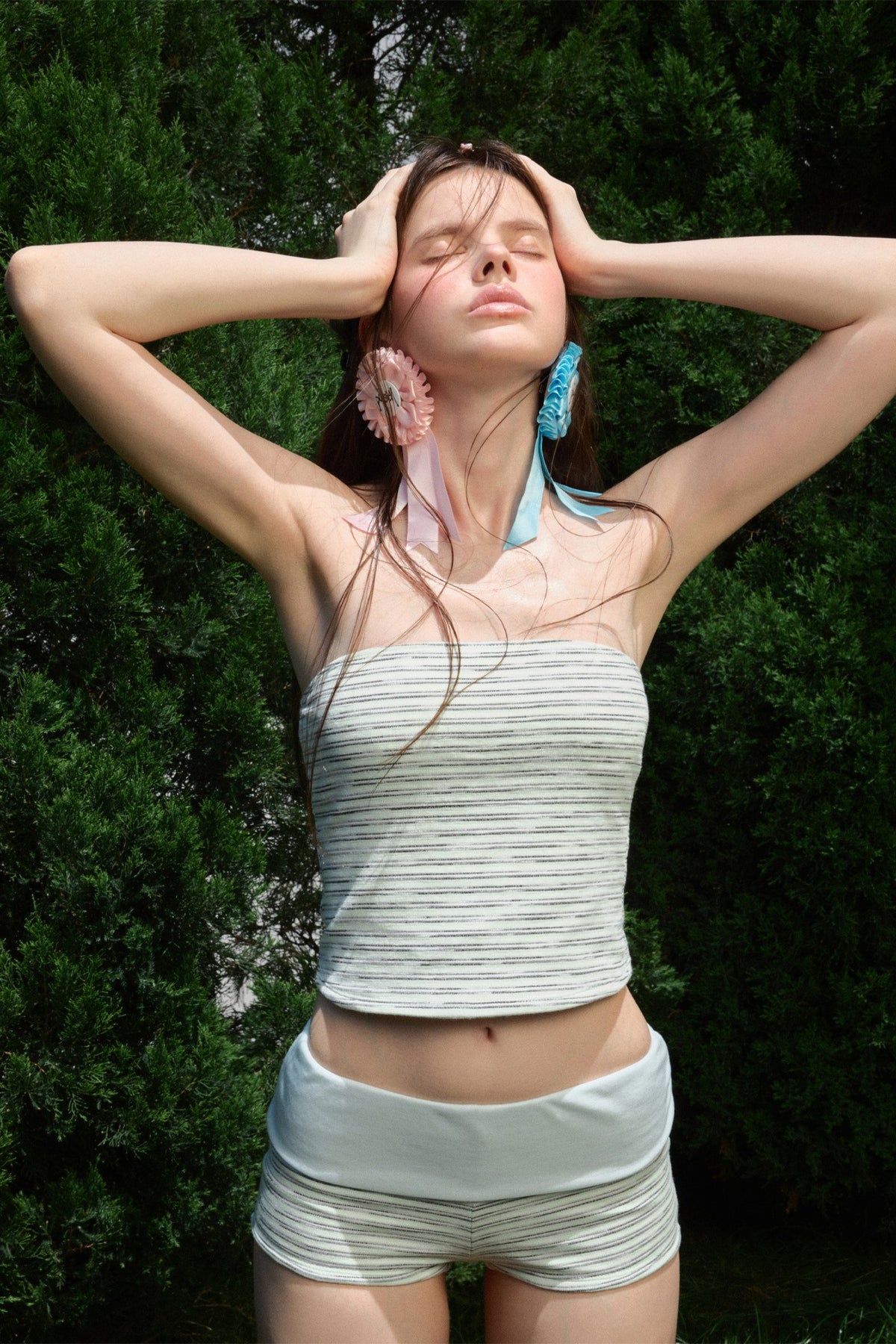 Mint Stripe Swimwear Set (3pcs)