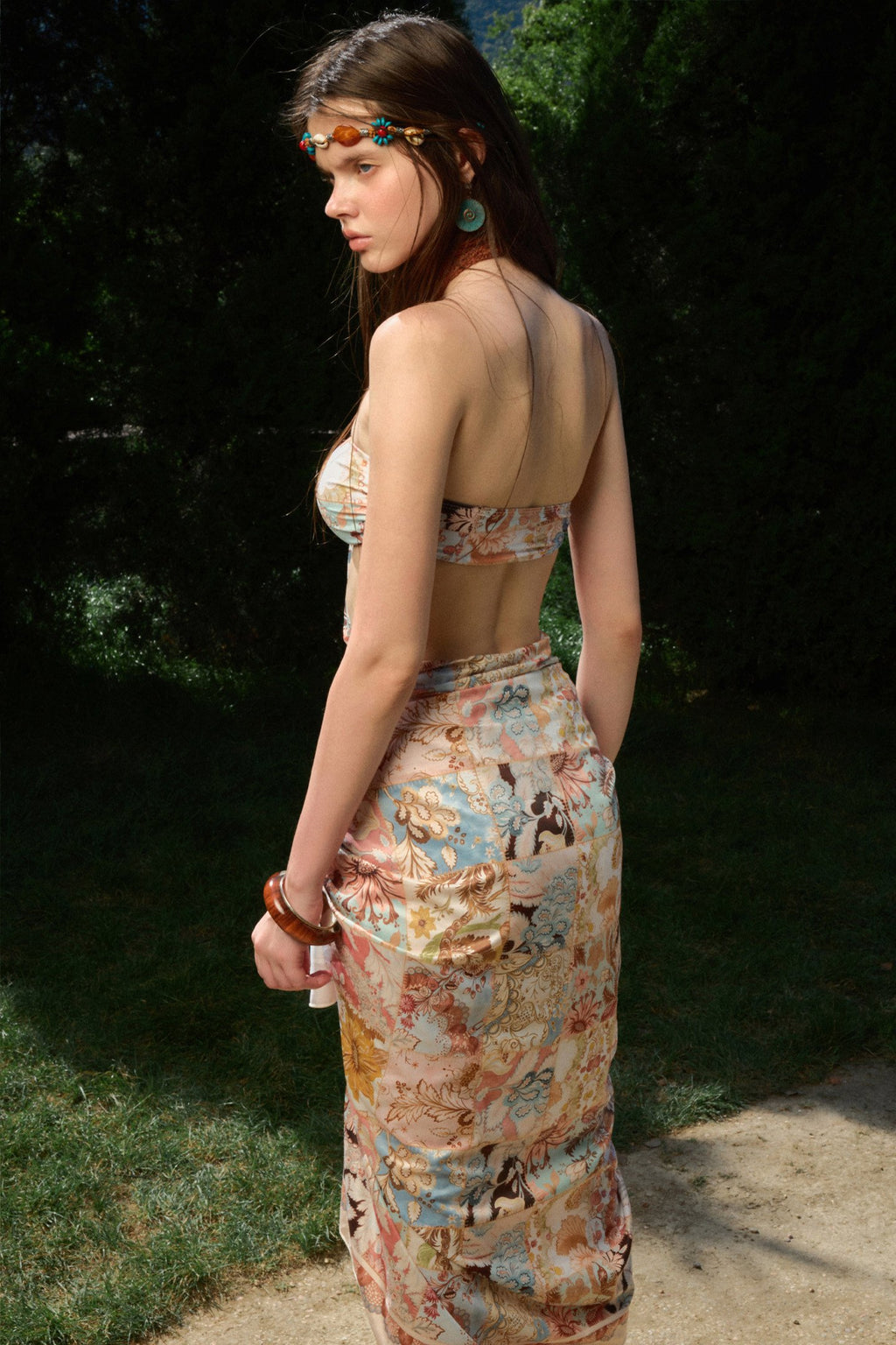Floral Knot Bandeau Bikini Set (4pcs)