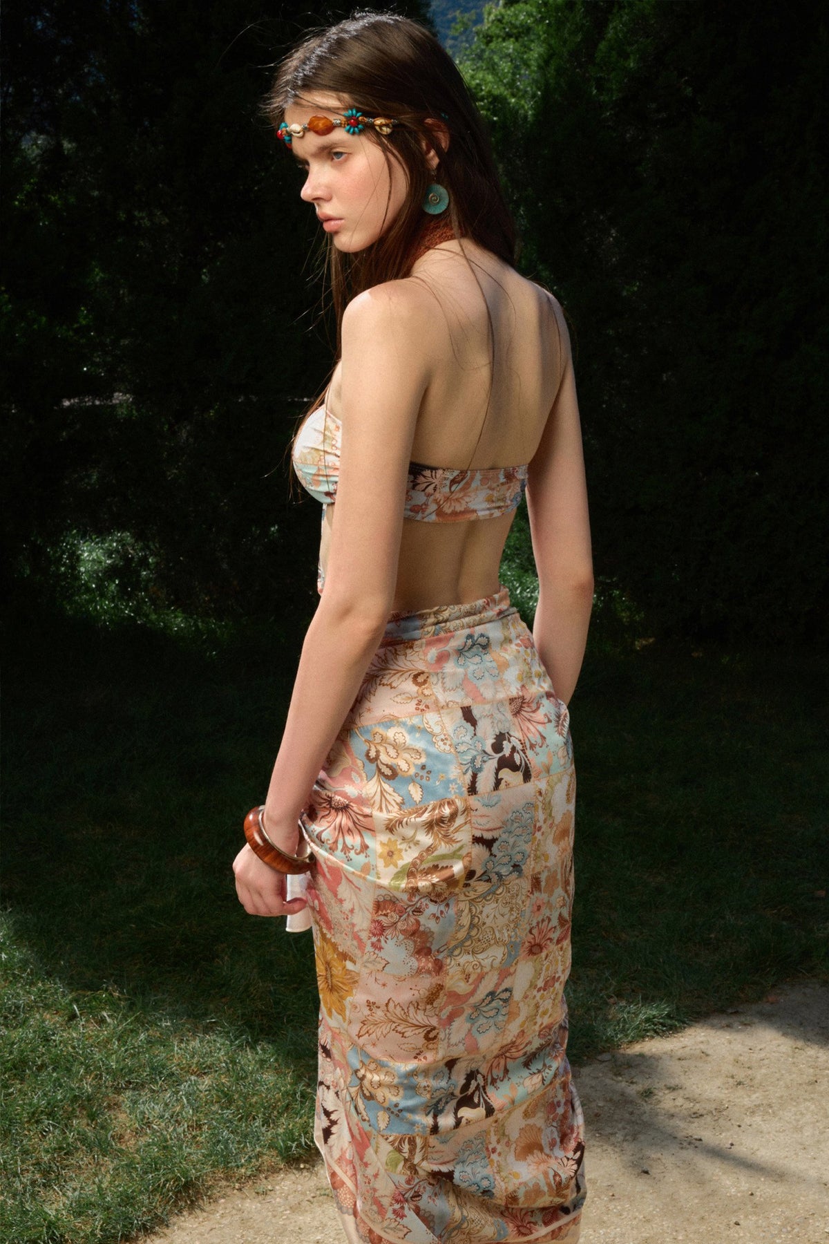 Floral Knot Bandeau Bikini Set (4pcs)