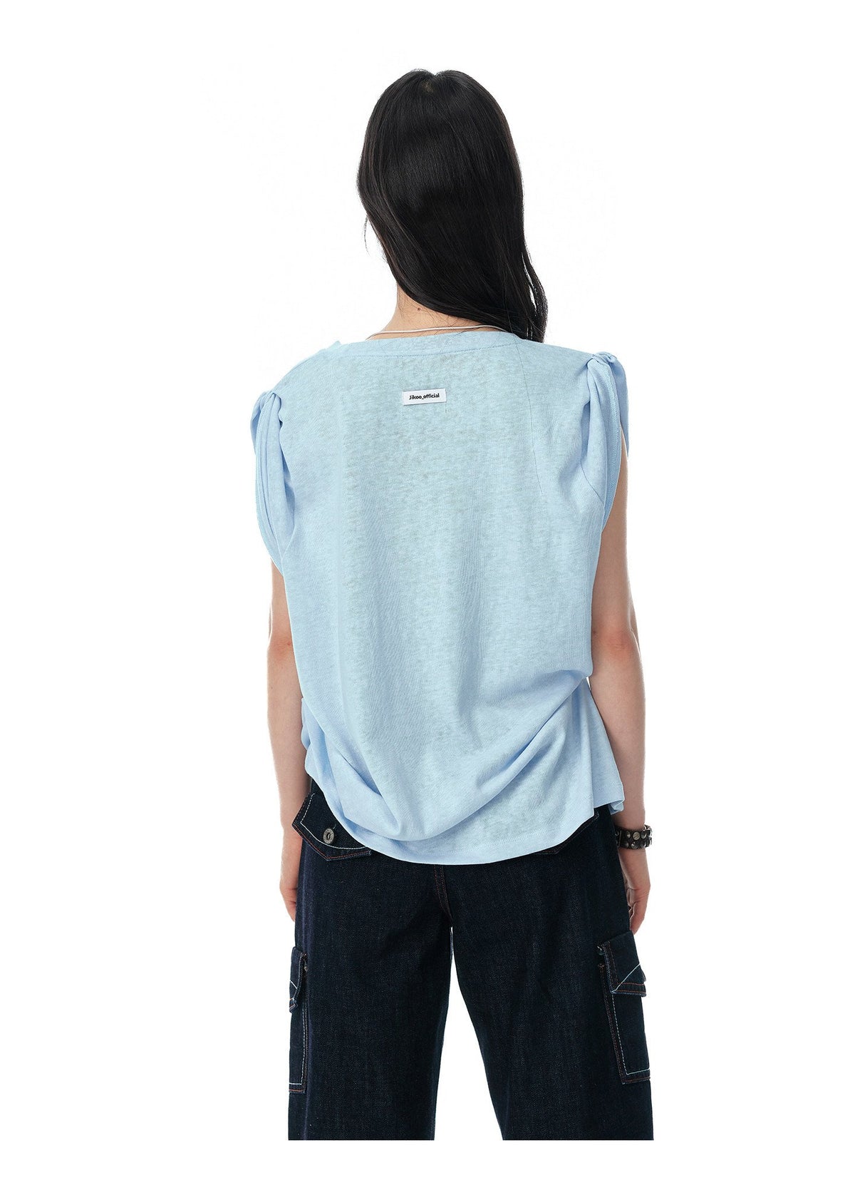Bubble Texture Draped Top (2color)