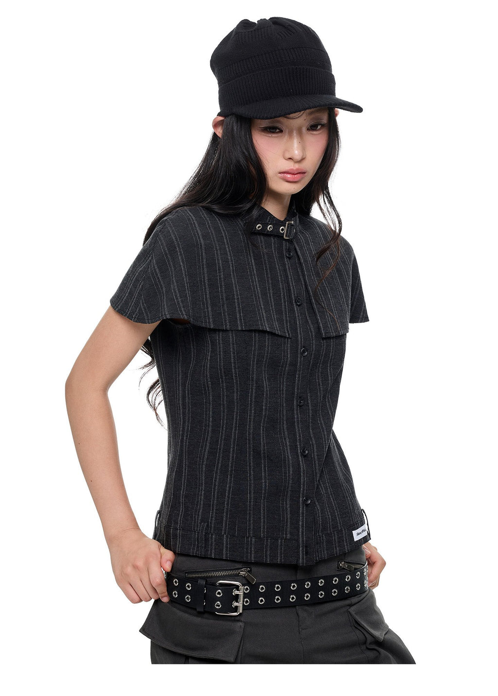 Cape Buckle Strap Shirt