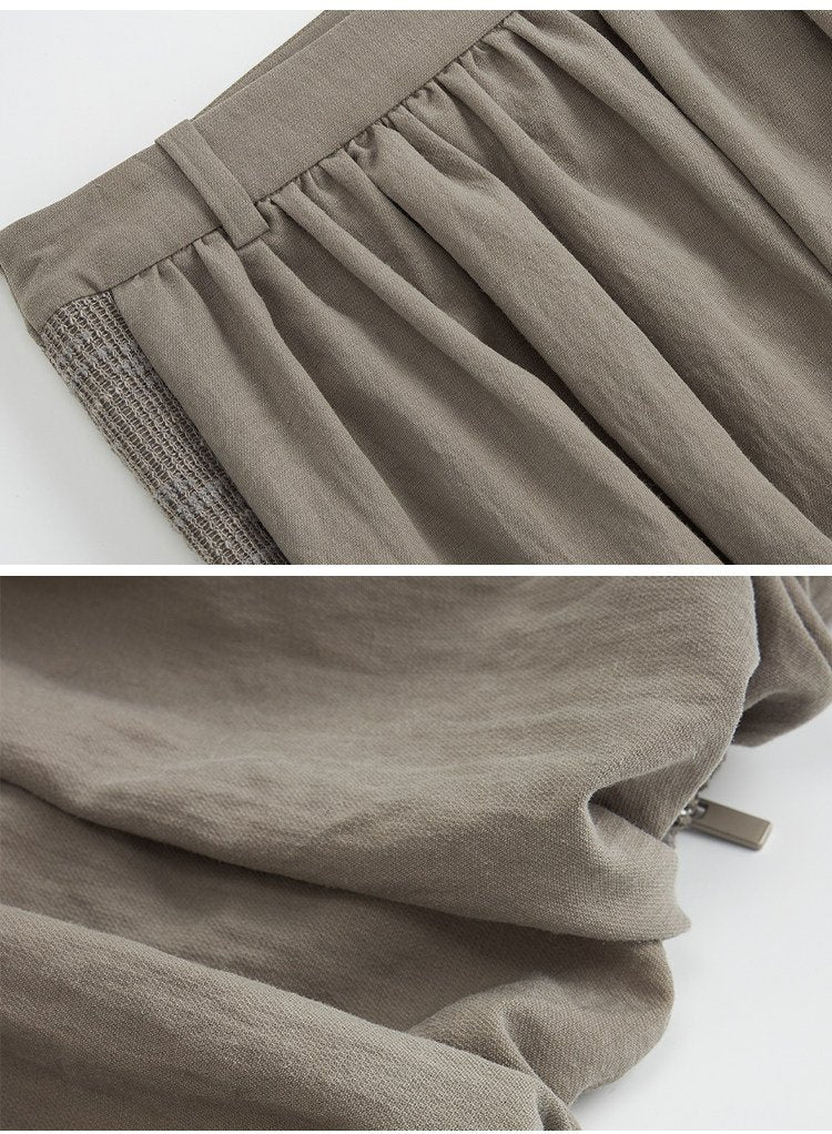 Utility Patchwork Knit Skirt