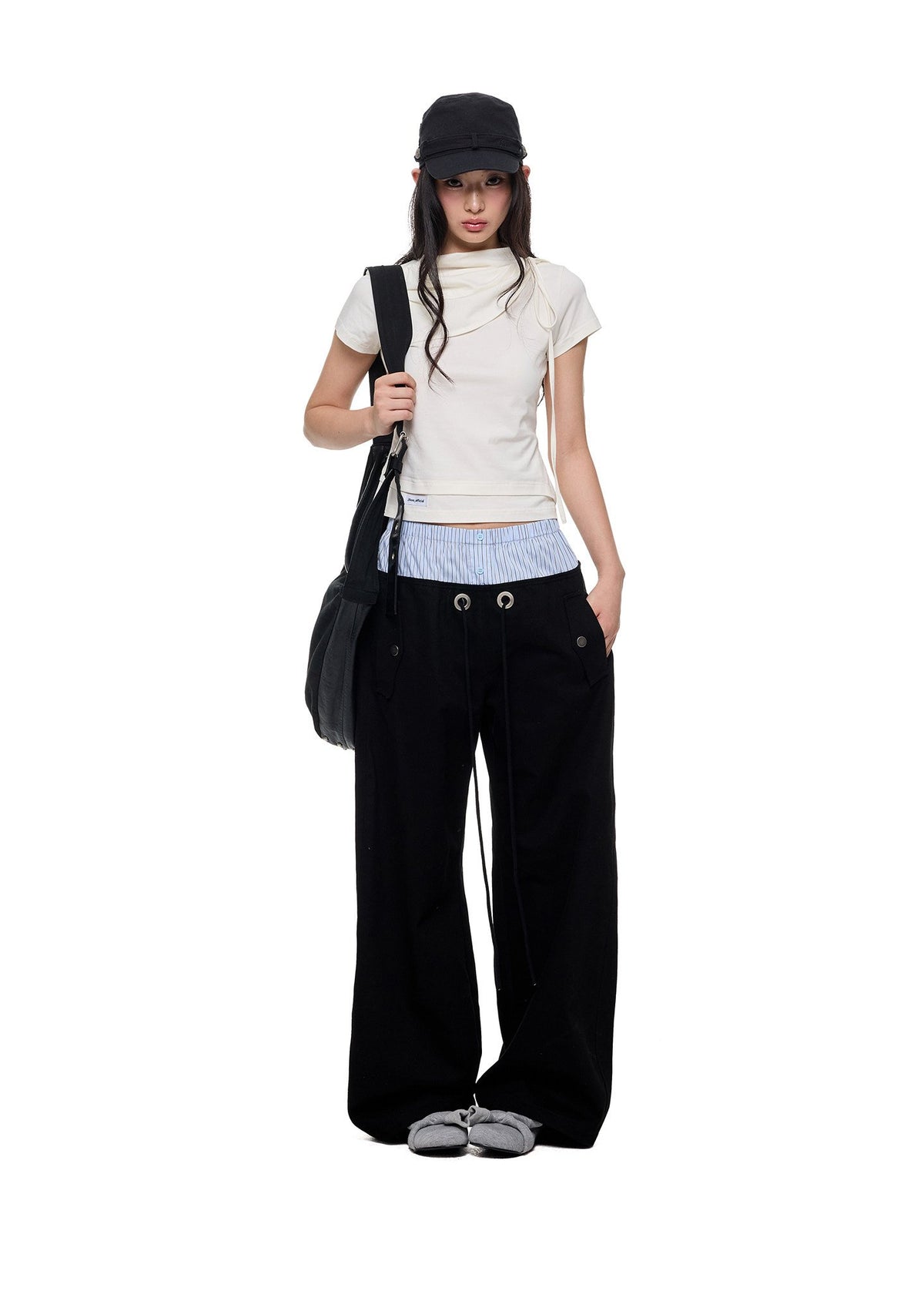 Drape Layered Waist Top (3color)