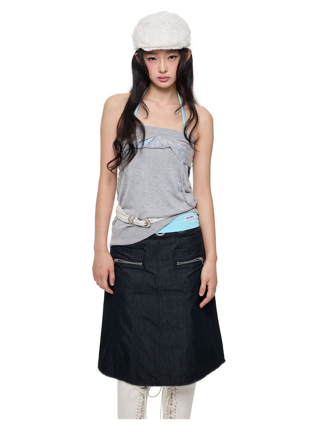 Pineapple Stitch Tube Top (2color)