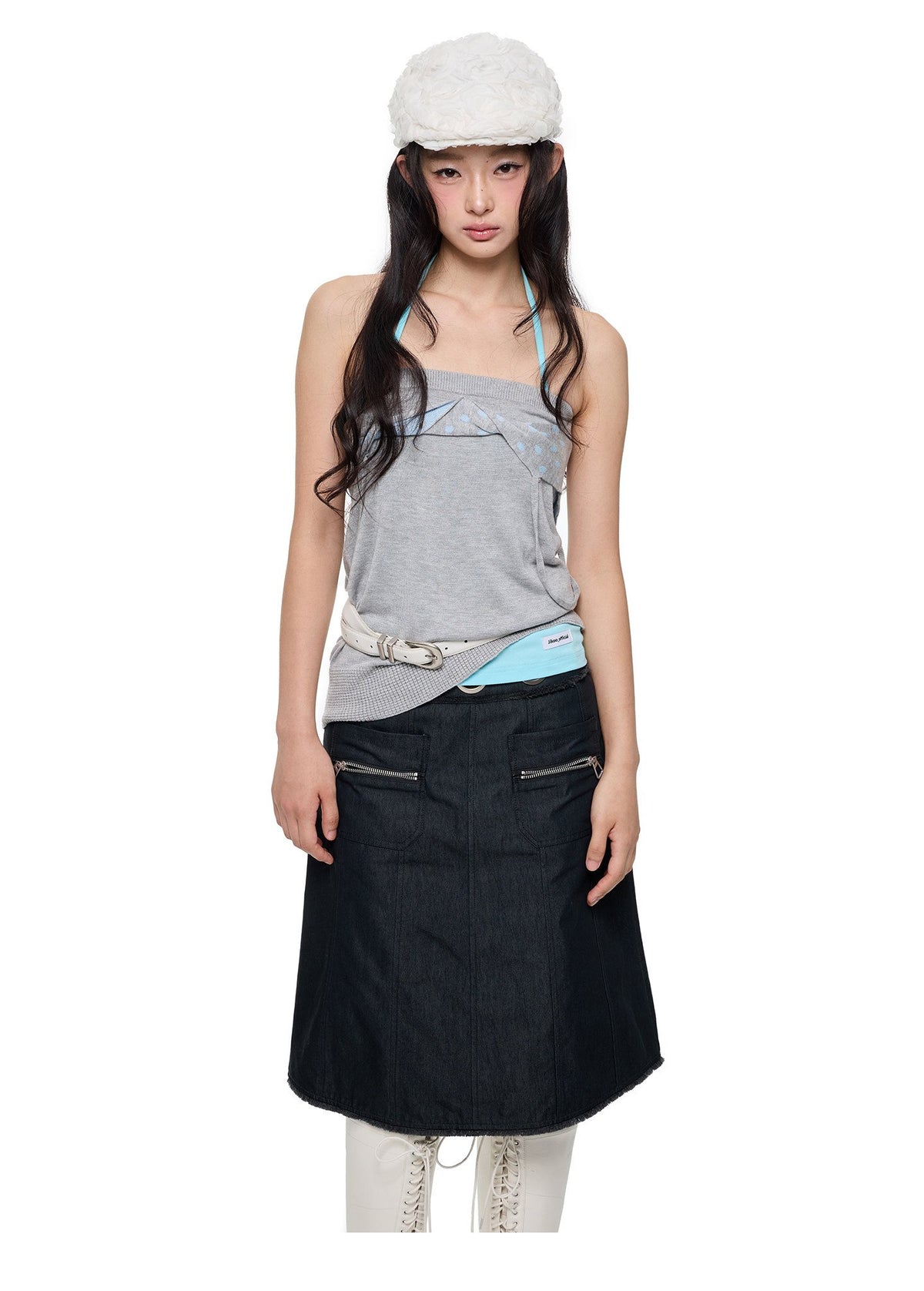 Pineapple Stitch Tube Top (2color)