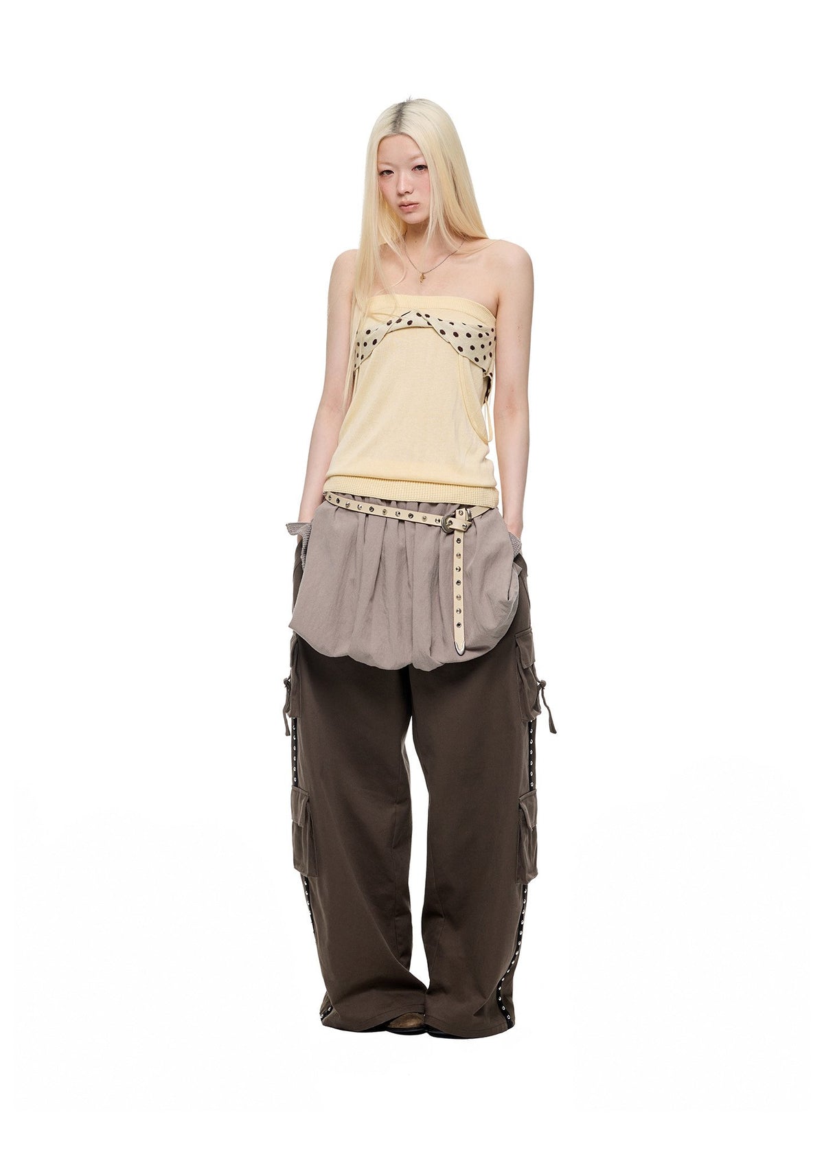 Pineapple Stitch Tube Top (2color)