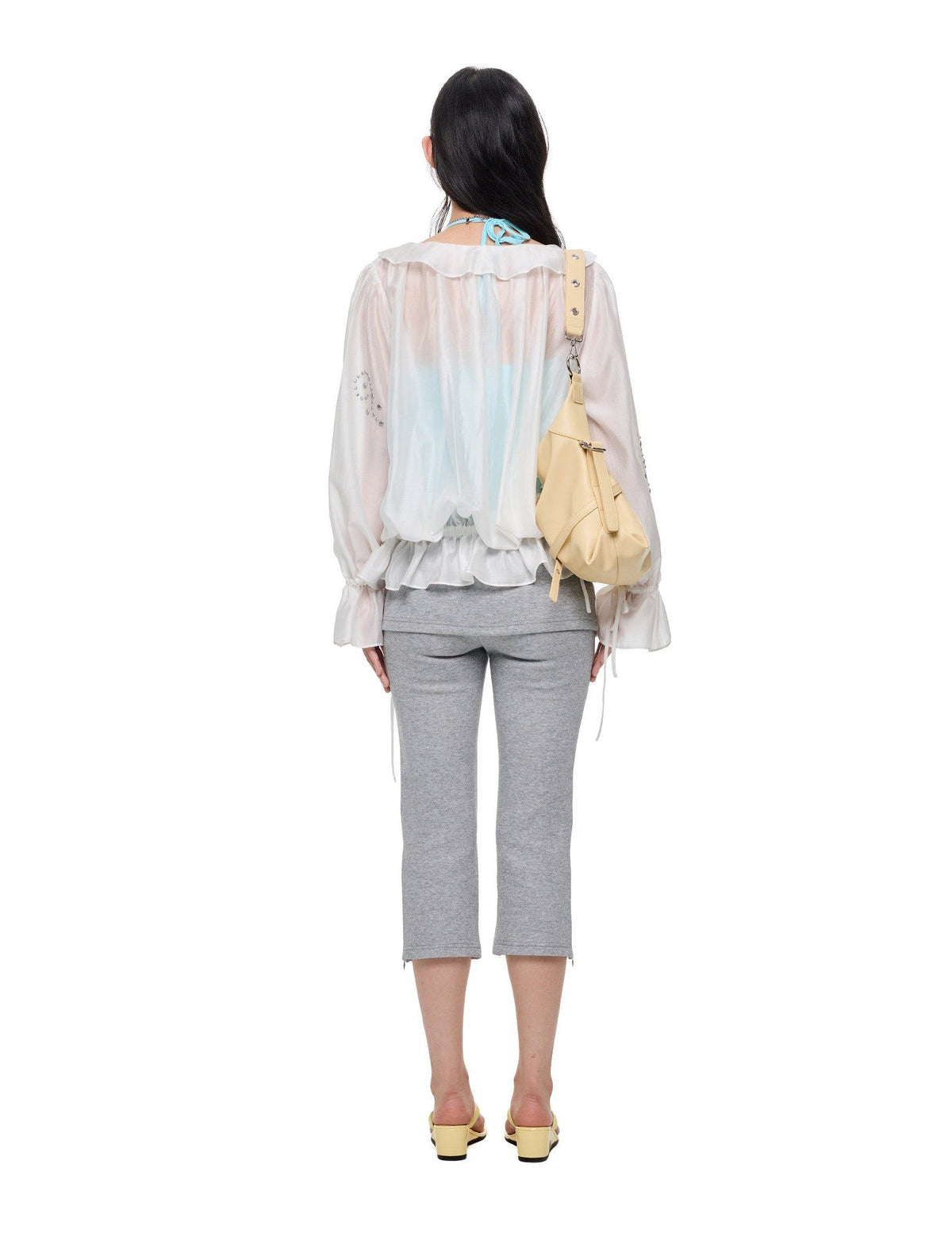 Ripple Shirred Lantern Top