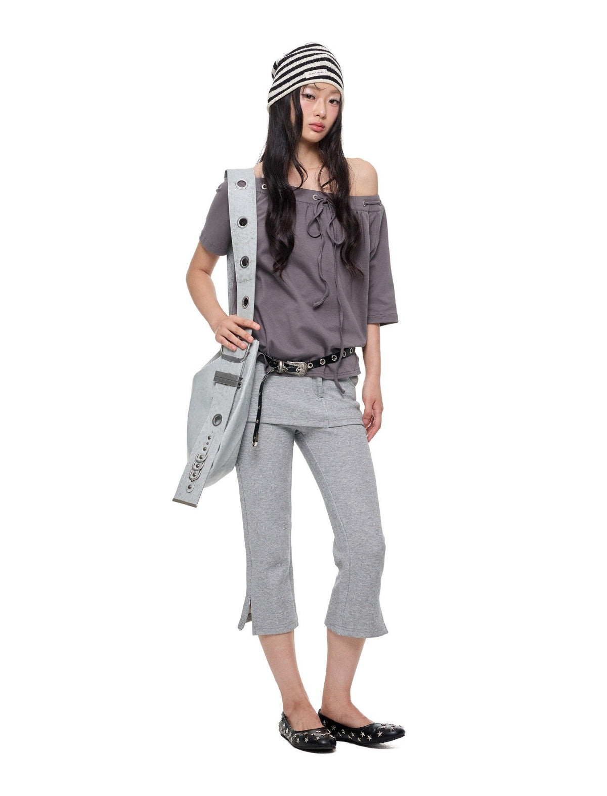 Slant Drawstring Gather Top (2color)