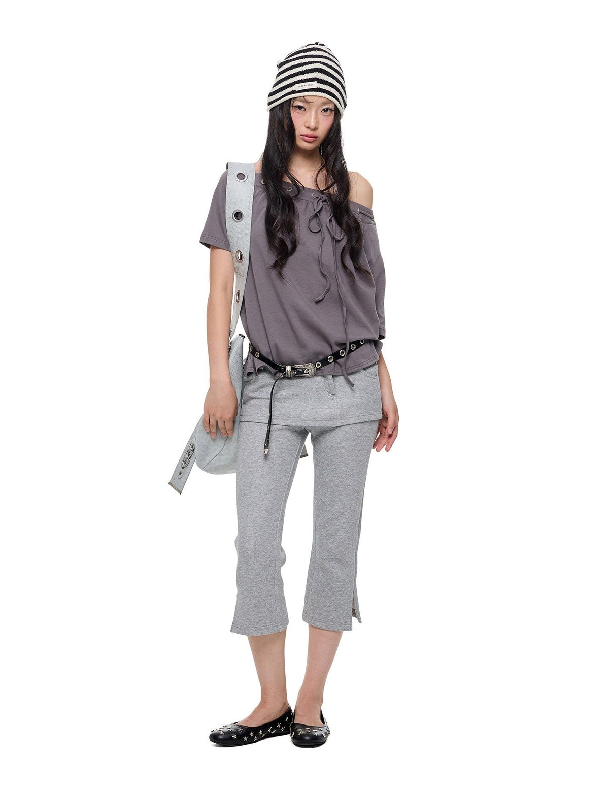 Slant Drawstring Gather Top (2color)