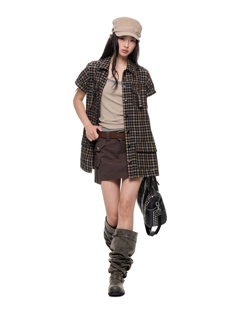 Cargo D-Ring Check Dress