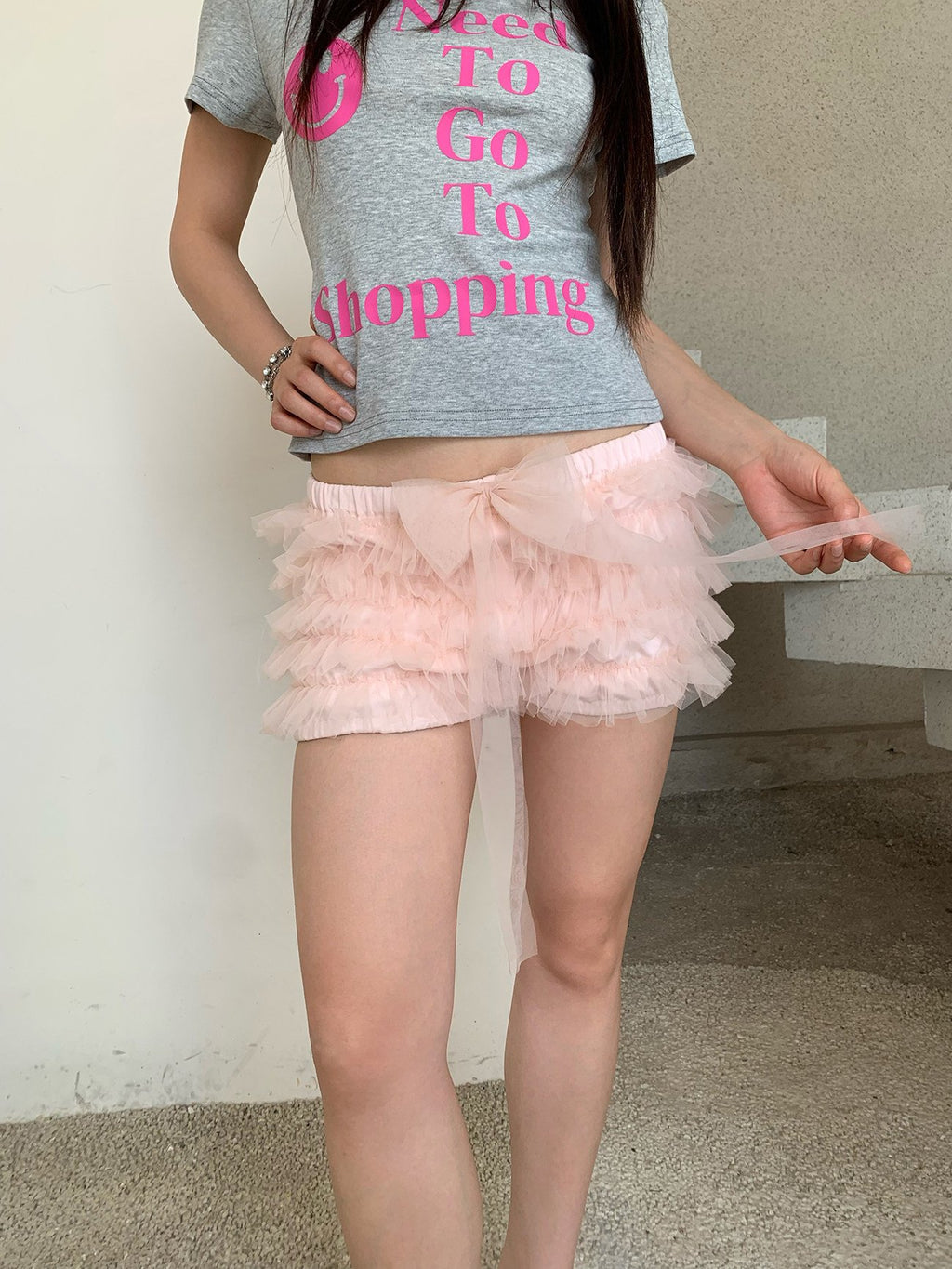 Strawberry Tulle Ribbon Shorts