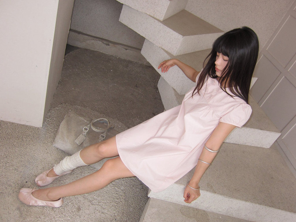Doll Collar Puff Sleeve Dress