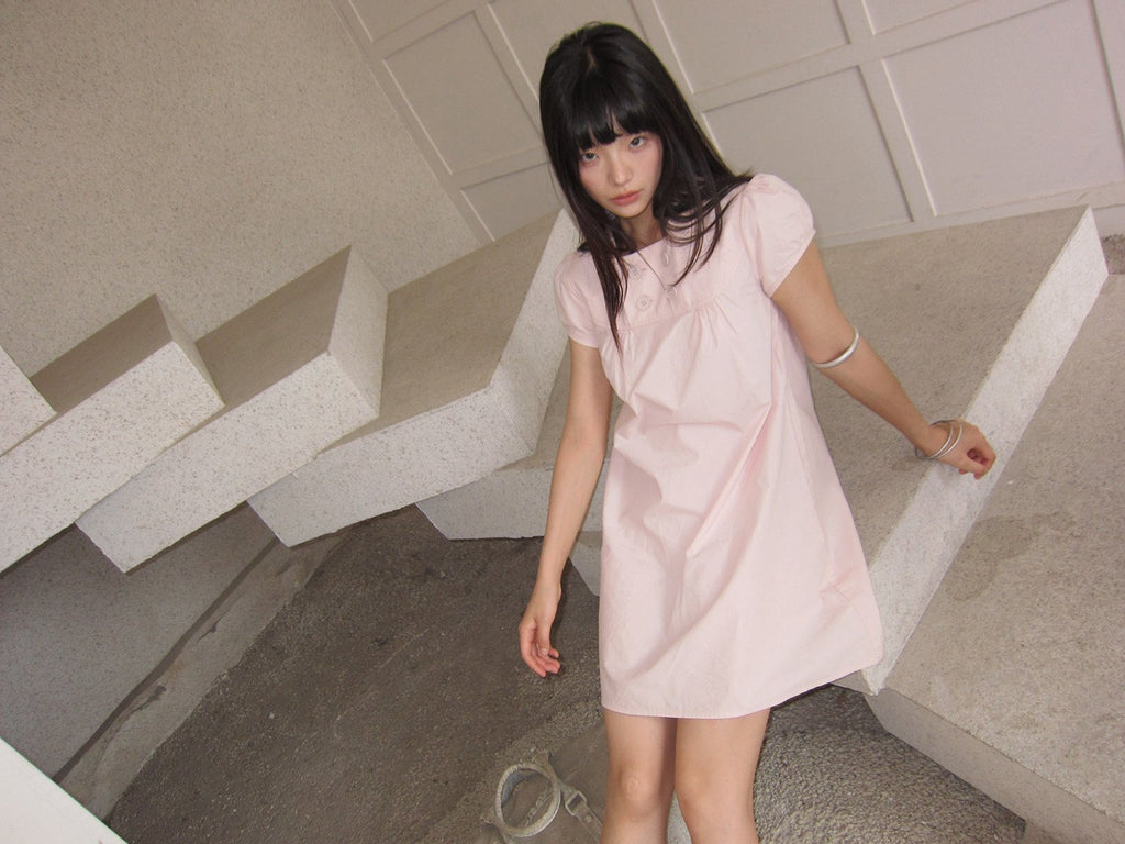 Doll Collar Puff Sleeve Dress