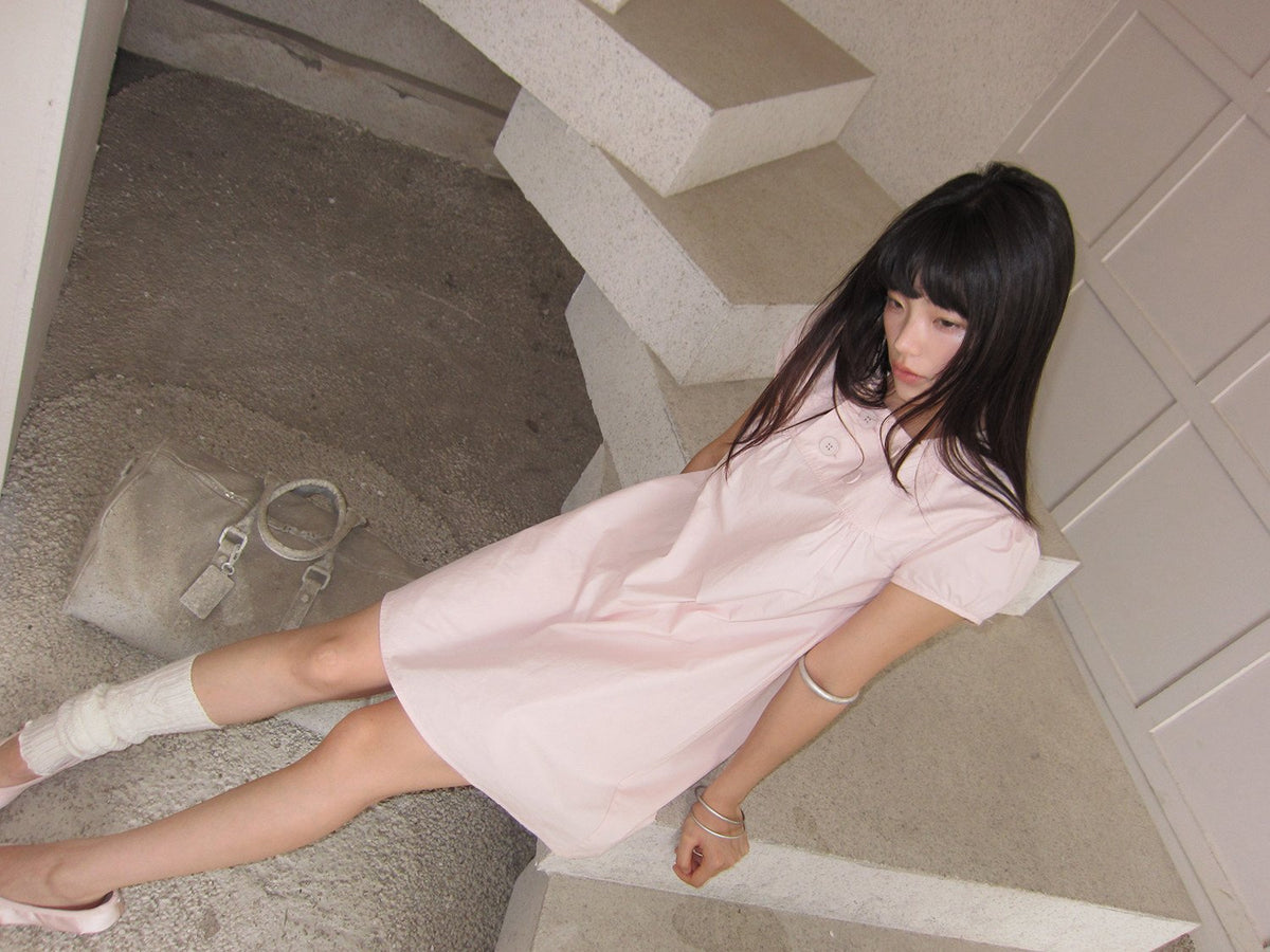Doll Collar Puff Sleeve Dress