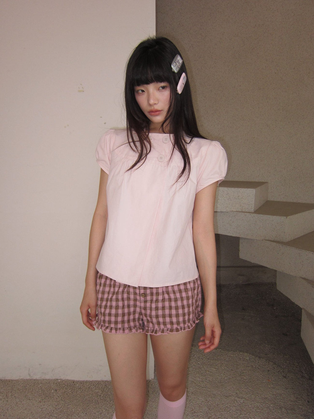 Dolly Button Puff Top
