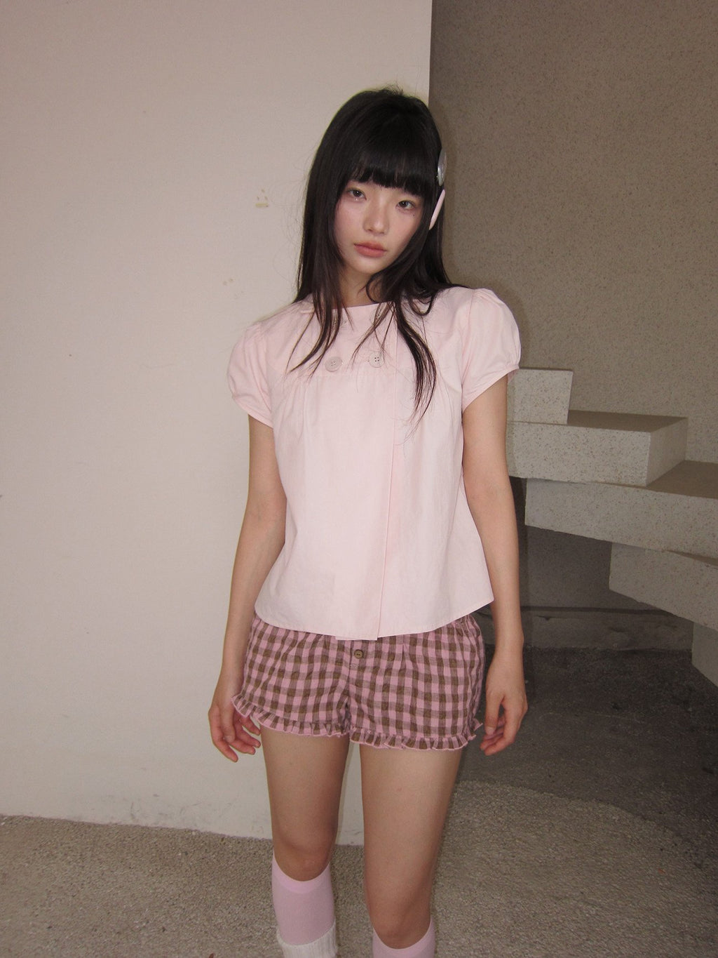 Dolly Button Puff Top