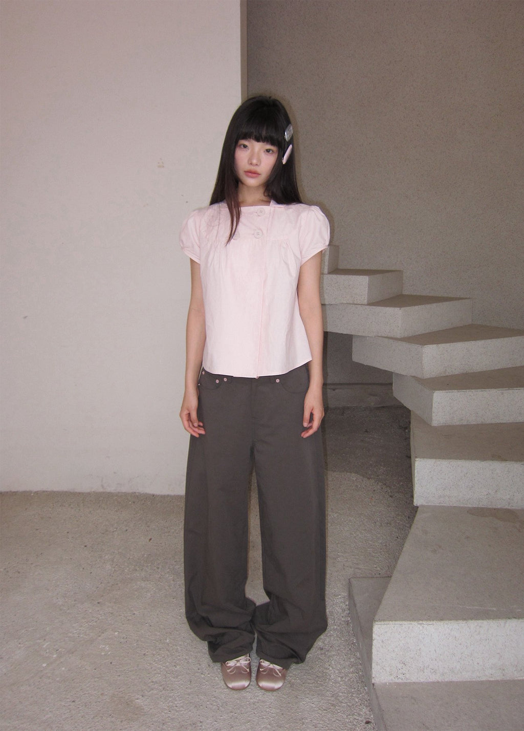 Dolly Button Puff Top