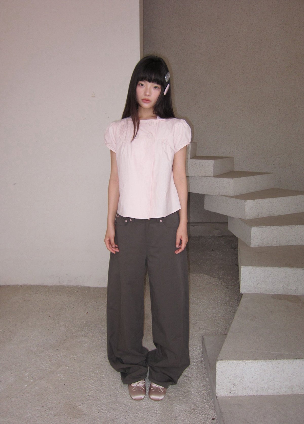 Dolly Button Puff Top