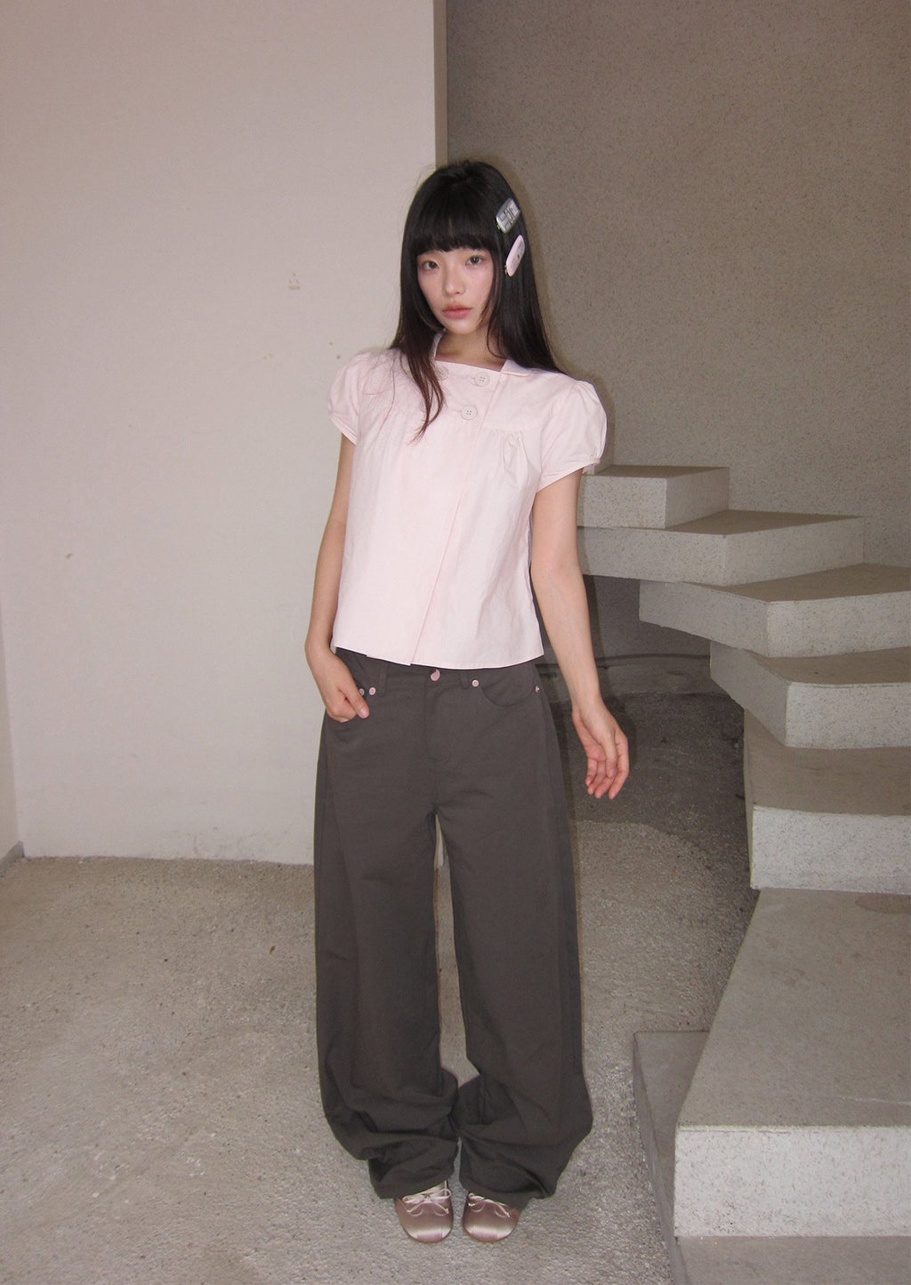 Dolly Button Puff Top