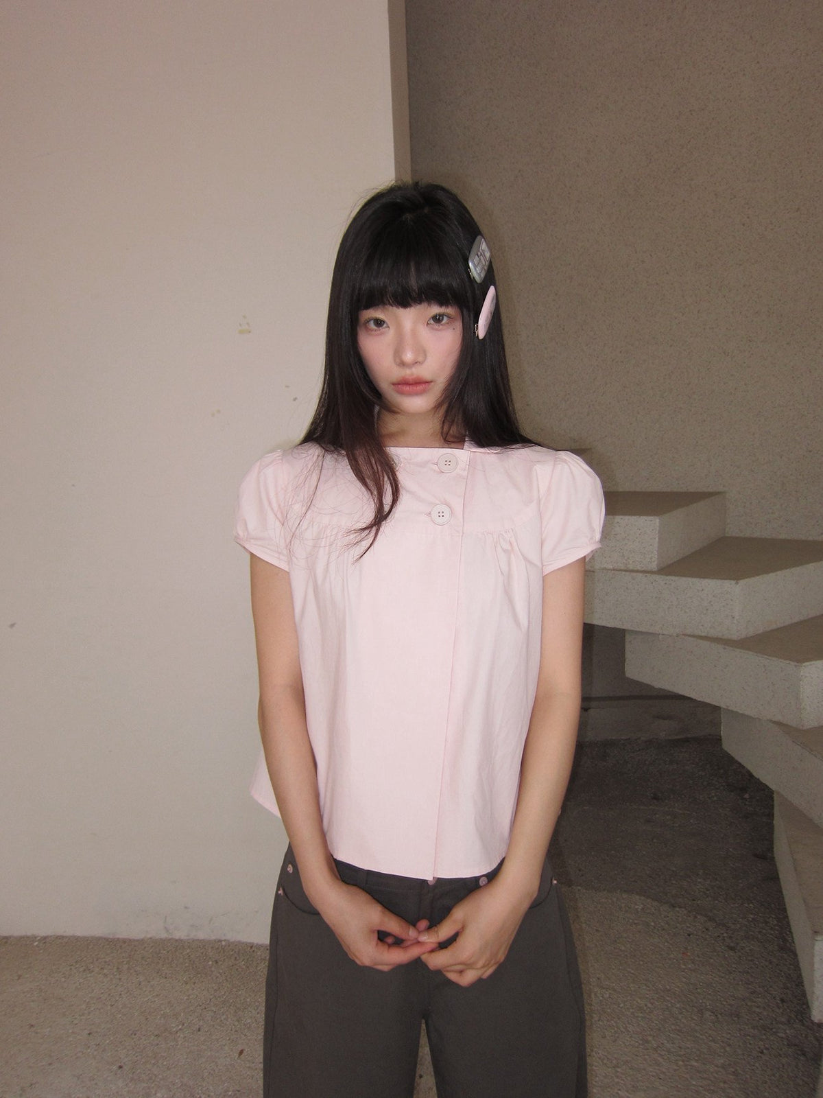Dolly Button Puff Top