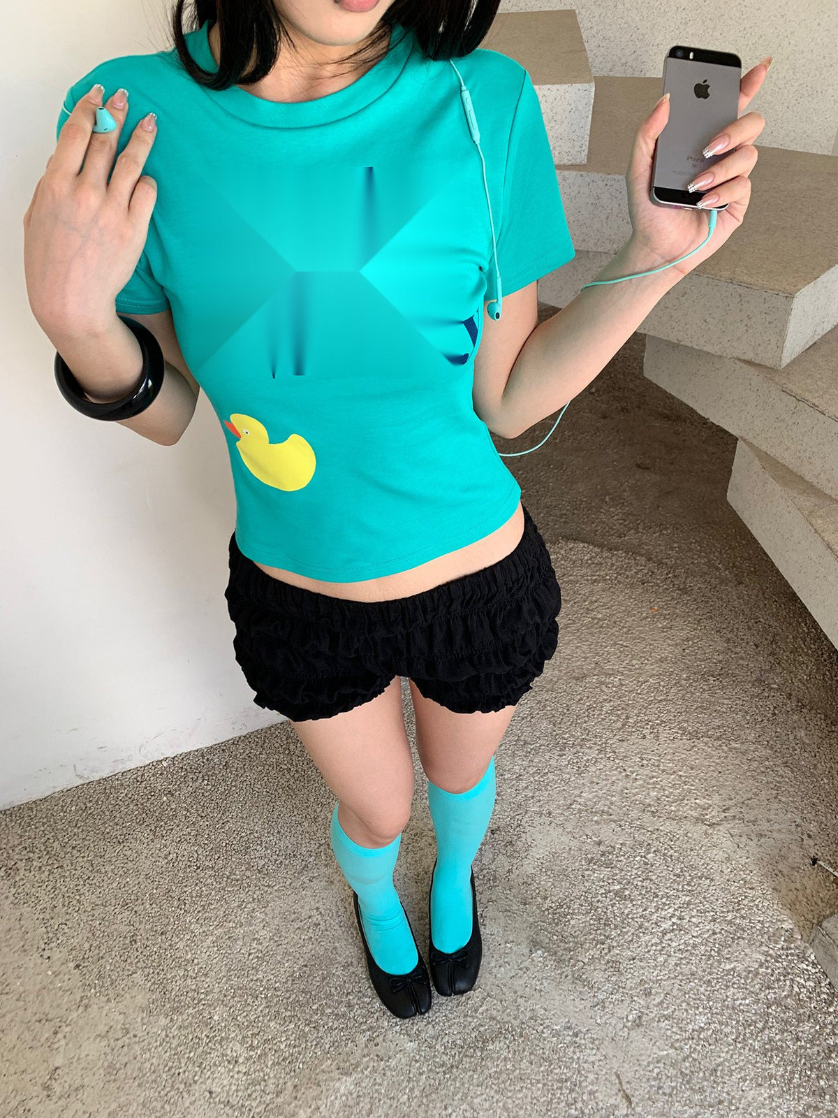 Lake Duck Print Top