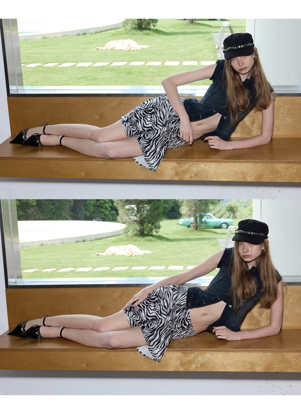 Frosted Metal Buckle Heel (2color)