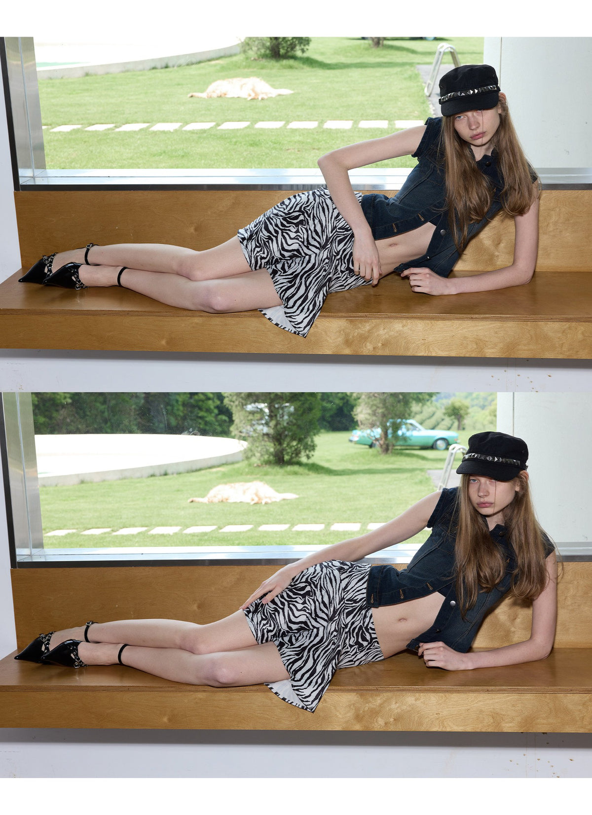 Frosted Metal Buckle Heel (2color)