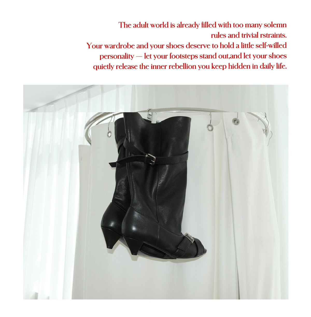 Night Buckle Midcalf Boots