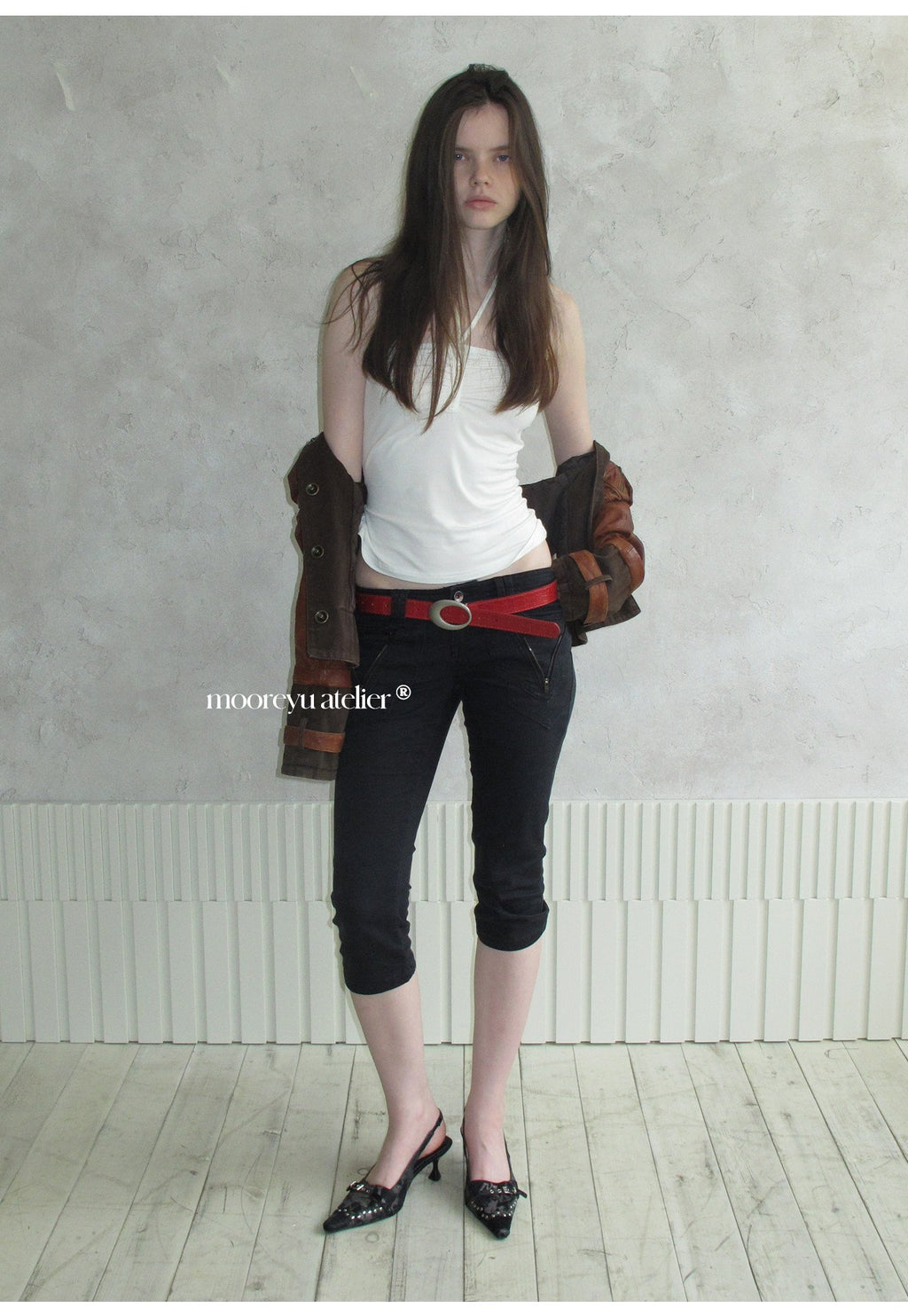 Studded Slingback Shoes (2color)