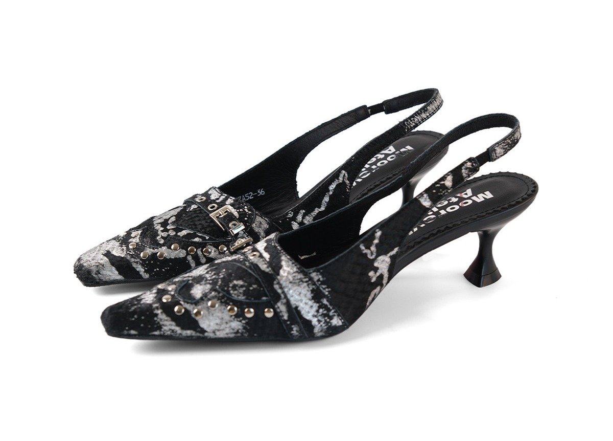 Studded Slingback Shoes (2color)