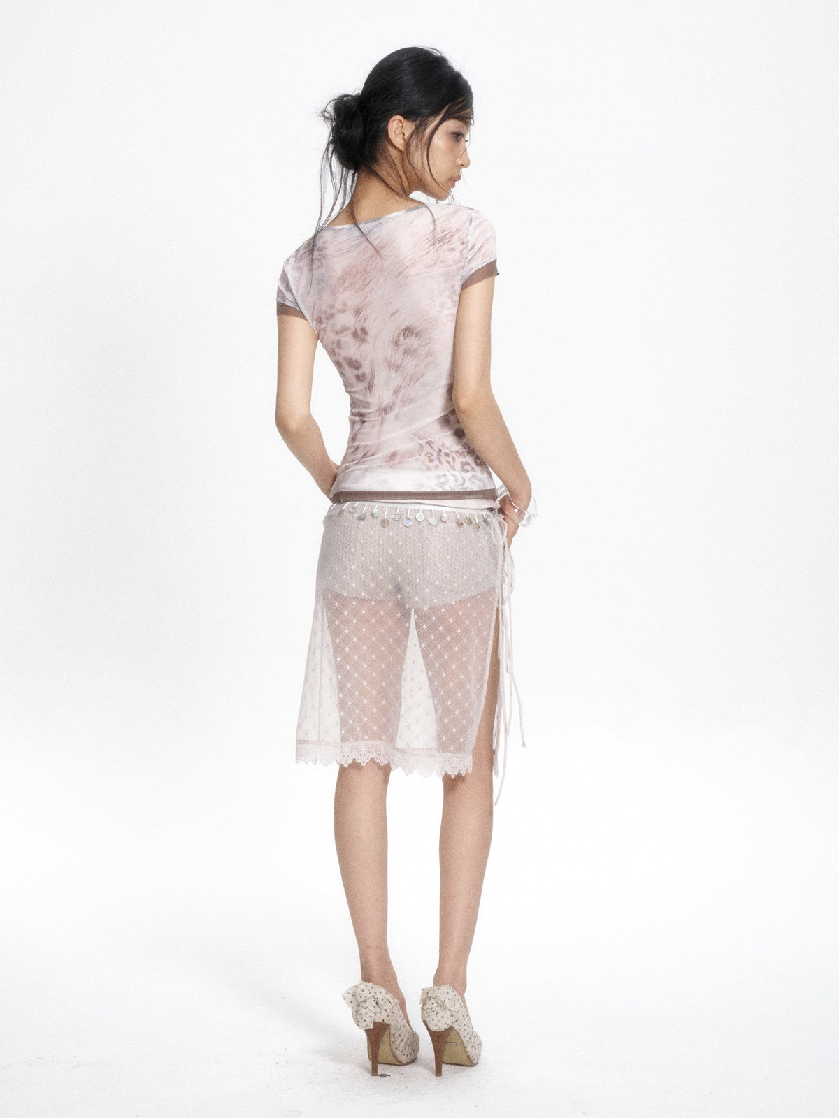 Gradient Sequin Leopard Top
