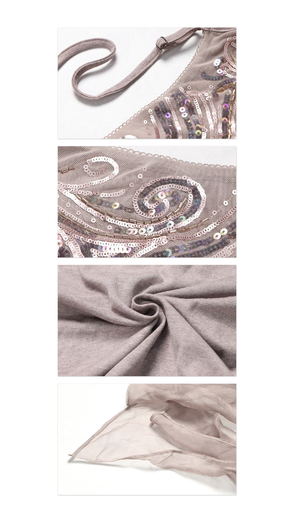 Glitter Spiral Halter Top