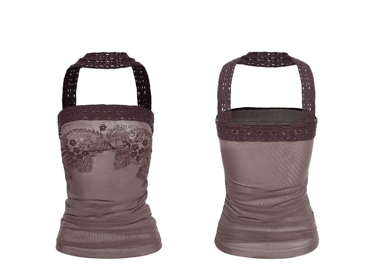 Lattice Cable Choker Top