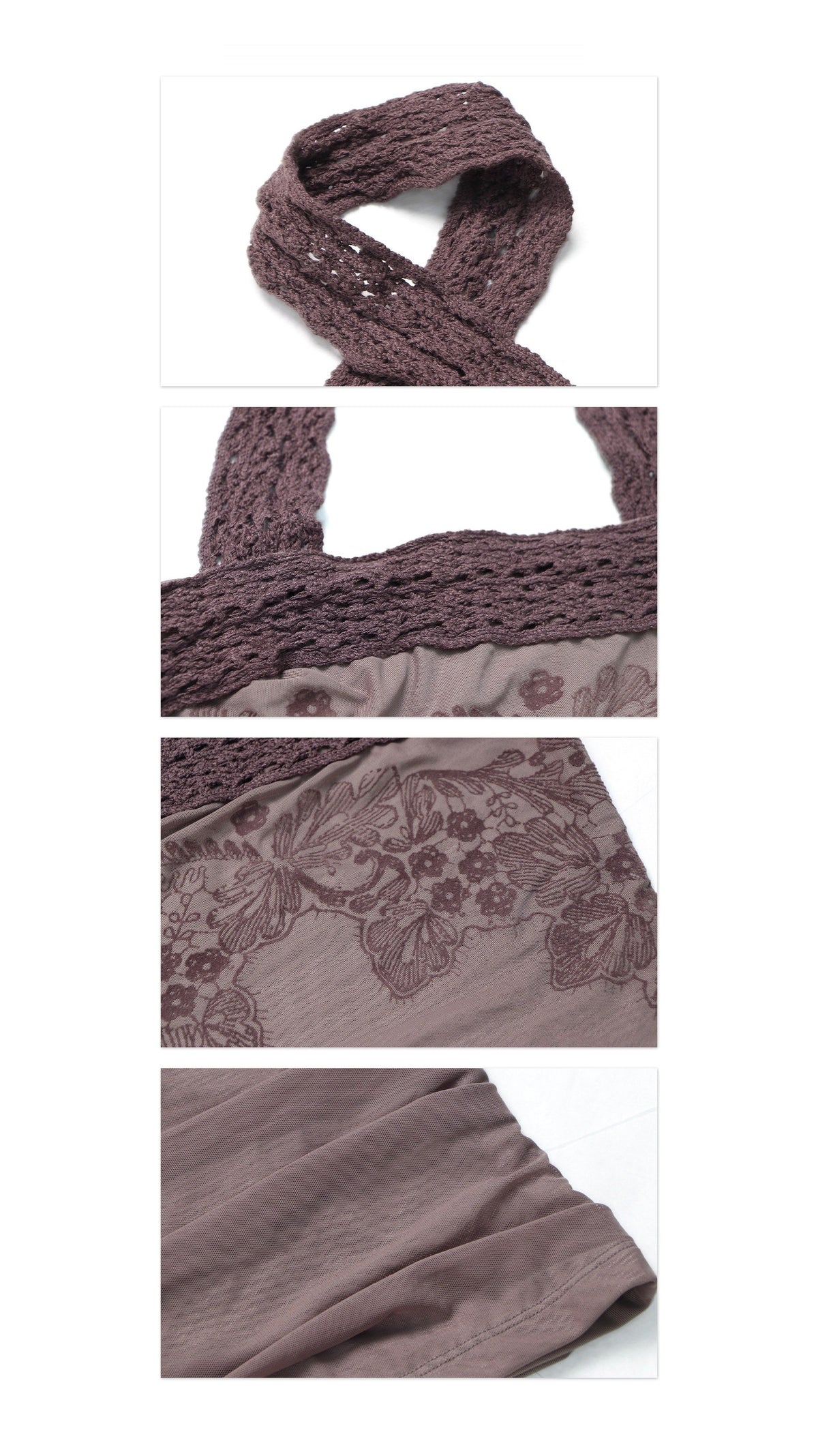 Lattice Cable Choker Top