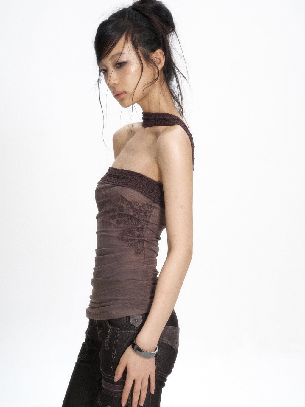 Lattice Cable Choker Top