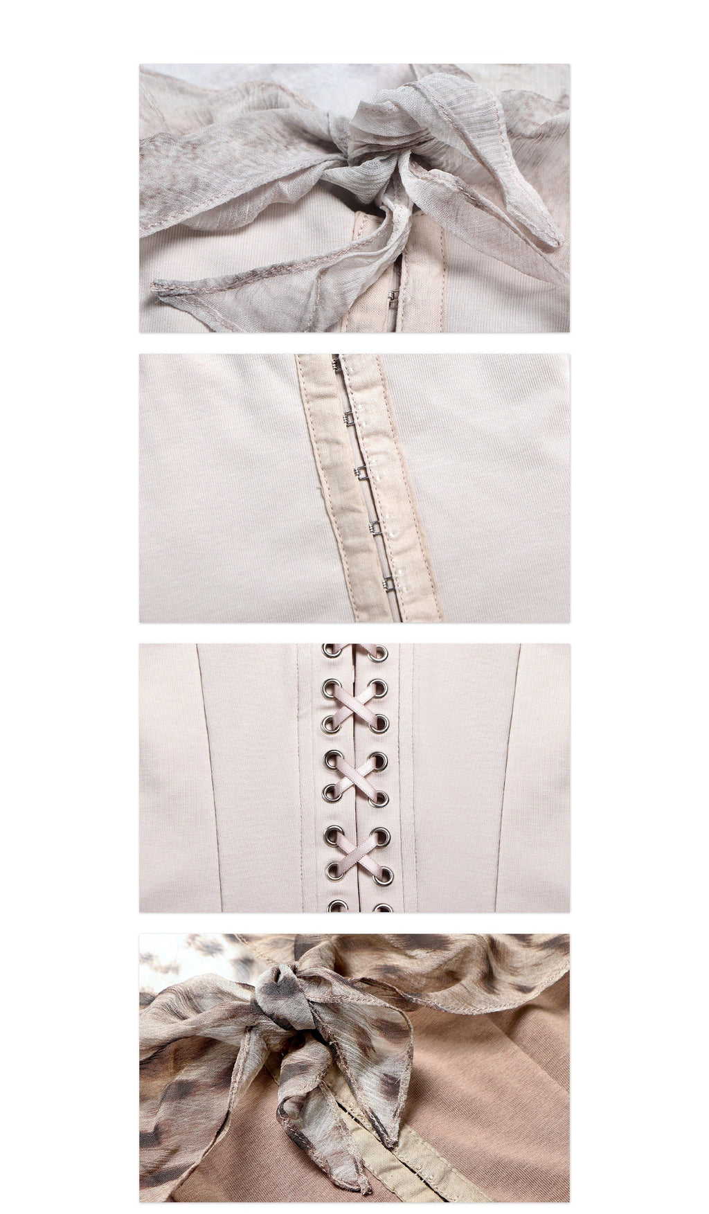Flutter Mesh Corset Top (2color)