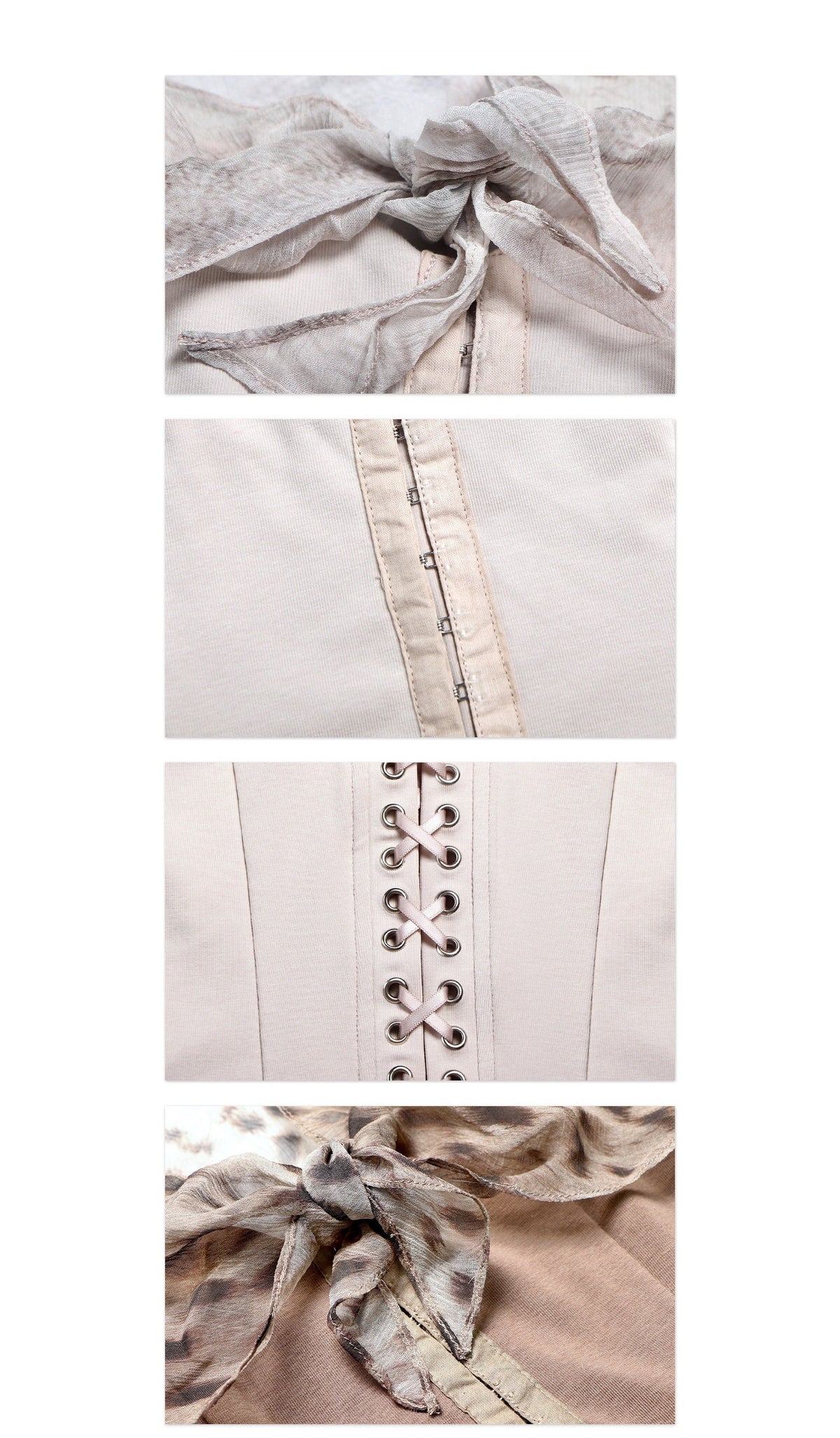 Flutter Mesh Corset Top (2color)